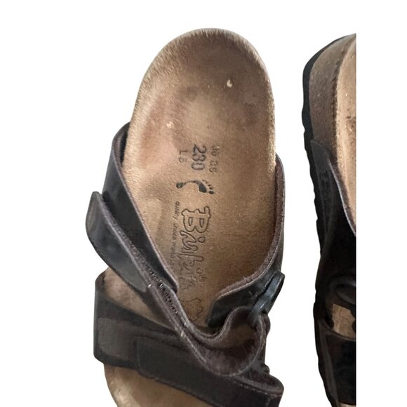 BIRKIS Brown Patent Leather Adjustable Sandals Size Women’s 5 - Picture 8 of 8